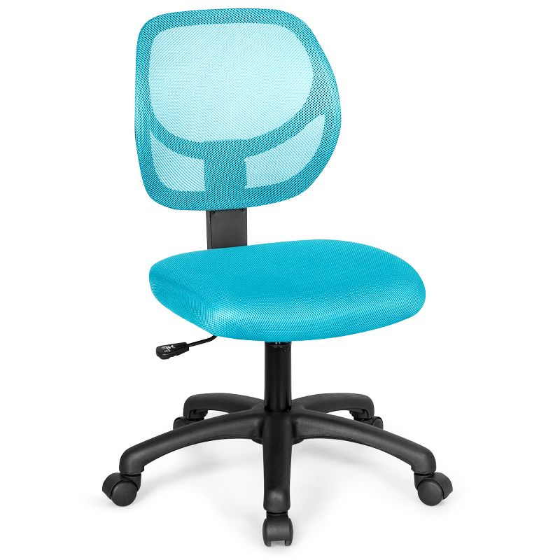 Costway Mesh Office Chair Low-Back Armless Computer Desk Chair Adjustable Height BluePinkPurple, 1 of 13