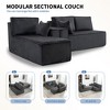 NicBex L-Shape Modular Sectional Sofa Couch,Corduroy Cloud Couch for Living Room,2 PIC Free Combination,No Assembly Required,Gray - 4 of 4