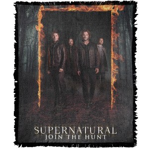 Supernatural Fire Frame Blanket 50"x60" Woven Tapestry - 1 of 4