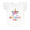 The Juniper Shop Birthday Girl Unicorn Flutter Sleeve Tee - 2 of 4