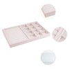 Unique Bargains Velvet Light Pink Jewelry Storage Trays with Removable Dividers - 2 of 4