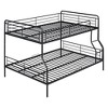 NicBex Full XL Over Queen Bunk Bed ,Metal Loft Bed with Guardrails and Ladder for Bedroom,Split Into 2 Beds,Black/White - 4 of 4