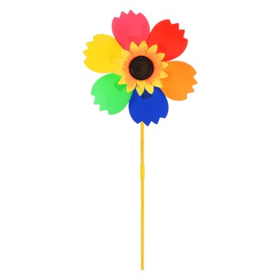 Unique Bargains Colorful Garden Rainbow Durable Wind Spinner
