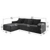Modular Sectional Sofa with Deep Seats and Plush Corduroy Upholstery, Modern L-Shape Couch for Living Room -3irtyhousy - 4 of 4