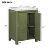 ChicFurnit 24/30/36 Inch Bathroom Vanity with Sink Retro Bathroom Storage Cabinet with Soft Close Door Ceramic Sink for Bathroom, 18.3"*24"*33.8" - 3 of 4