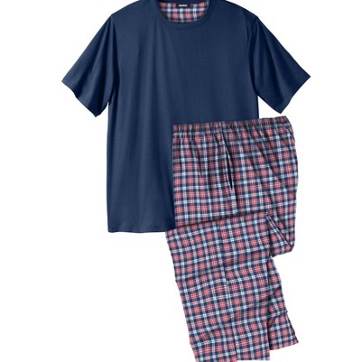 navy red plaid