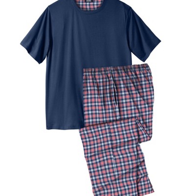 navy red plaid
