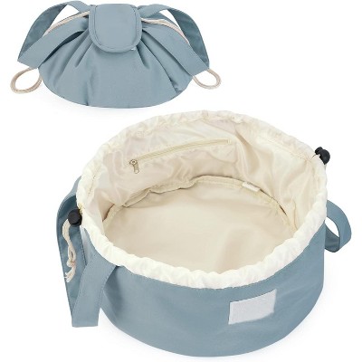 Paaaawaters Drawstring Makeup Bag Large Cosmetic Bag Make up Bags Women and Girls Toiletry Organizer for Travel Toiletries