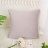 PiccoCasa Velvet Pompoms Decor Square Solid Soft Cushion Covers Pillow Covers 1 Pc - 2 of 4