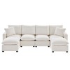 NicBex Sectional Sofa with 2 Pillows U Shaped Modular Sofa for Living Room & Apartment, White - 2 of 4