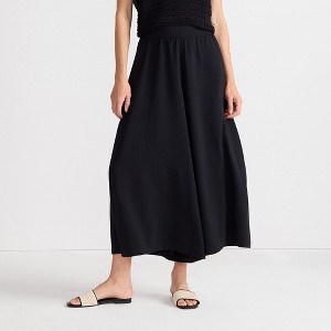 Lands' End Women's Creaseless High Rise Palazzo Crop Pants - 1 of 4