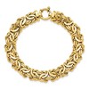 Black Bow Jewelry Hollow 12mm Byzantine Chain Bracelet in 14k Yellow Gold, 7.5 Inch - 4 of 4