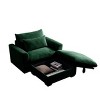Corduroy Sofa Couch,Modular Sofa With Storage Ottoman,Deep Seat Couch,Sofa Couch For Living Room,Apartment-Cuddlewood - 4 of 4