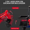 Jojoka 12V Ride On Excavator, 4 in 1 Kids Excavator Ride On Toy with Remote Control & Front Loader & Digger, Kids Ride On Car Toy - 3 of 4