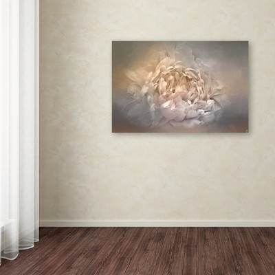 Blushing Silver and Gold Peony Canvas Landscape Art