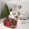 Orieon 6-Pack 30" Red Christmas Wreath Storage Bags – Waterproof Organizer with Reinforced Handles & Zippers for Holiday Decor. - 4 of 4