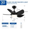 30"Ceiling Fans With Lights,Remote Control Fan With ABS Blade-The Pop Home - 4 of 4