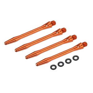 Unique Bargains 2BA Thread Aluminum Dart Shafts with Rubber Rings for Steel Tip 4 Pcs - 1 of 4