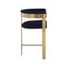 Meridian Furniture,Romeo Navy Boucle Fabric Counter Stool, Set of 2 - 4 of 4