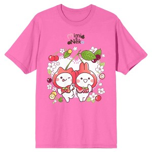 MiMi & Neko Cherry Logo Men's Pink Short Sleeve Tee - 1 of 3