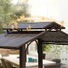 VisioGear Canopies and Gazebos, Gazebo Outdoor with Shelves Serving Tables, Gazebo Pavilion for Garden, Brown, 97.48"*60.47"*96.54" - 3 of 4