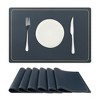 Unique Bargains Dining Room Heat Resistant Modern Faux Leather Placemats 18 x 12 Inches 6 Pcs - 3 of 4