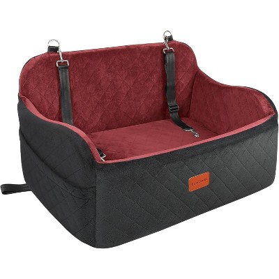 APRILSOUL Dog Car Seat for Medium/Large Dogs,2 Clip-On Safety Leashs for 2 Small Dogs,Removable and Washable Comfy Pet Car Seat