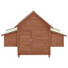 vidaXL Chicken Coop Hen House with 2 Nesting Boxes Chicken Pen Solid Fir Wood - Mocha and White - 3 of 4