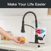 Single-Handle Pull-Down Sprayer 3 Spray High Arc Kitchen Faucet With Deck Plate - 4 of 4