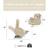 Power Lift Recliner Chair PU Leather with Massage for Elderly Ergonomic Lounge Chair with 2 Cup Holders Side Pocket - 3 of 4