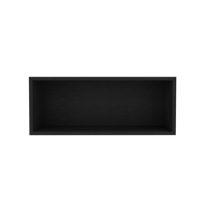 GlasFlength Decorative Storage Cabinets Accent Storage Cabinet Open shelve Wall Cabinet Wall Storage Shelf for Room, Black, 12.5"*30"*11.9" - 1 of 4
