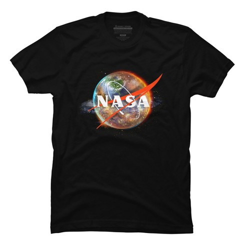 Men's Nasa Nasa Planet Logo By T-shirt - Black - Medium : Target