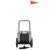vidaXL Pet Bike Trailer Gray and Black Oxford Fabric and Iron 48.8" x 20.9" x 20.9" - 3 of 4