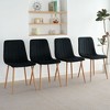 NicBex 2pc Dining Chair Modern Upholstered Velvet Side Chair with Wood Legs for Kitchen & Dining Room - 2 of 4
