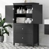 CAVINAS 43"x23" Tall&Wide Freestanding Bathroom Storage Cabinet,Versatile Storage Cabinet with 1 Door Cabinet,2 Large Drawer&Adjustable Shelves - 2 of 4