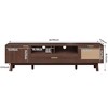 LOVSON Wood Fashionable TV Stand for 75" TVs, TV Cabinet with Soft-Closing Door and Drop-Down Door Cabinet, for Living Room - 3 of 4