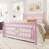 Allewie Metal Platform Bed Frame with Victorian Vintage Headboard and Footboard/Mattress Foundation/Under Bed Storage/No Box Spring Needed/Noise-Free/Easy Assembly - 3 of 4