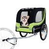 Large Folding Bike Trailer for Dogs ¨C 66LB Capacity All-Terrain Pet Carrier, Durable Steel Frame for Cycling, Jogging, Camping & Outdoor Adventures - 2 of 4