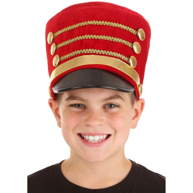 HalloweenCostumes.com    Toy Soldier Hat for Kids, Black/Orange/Red, 1 of 7