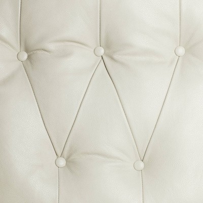 Livorno Pearl Leather Push Recliner Chair in Modern Style