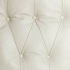 Elm Lane White Pearl Leather Recliner Chair Modern Armchair Comfortable Push Manual Reclining Footrest Tufted Back for Bedroom - 3 of 4