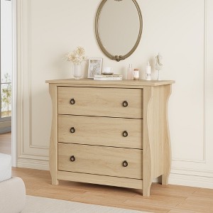 Garvee 3 Dresser for Bedroom, 29.3" Tall Drawer Dresser with Storage Freestanding, Wooden Closet Storage Chest for Living Room - 1 of 4