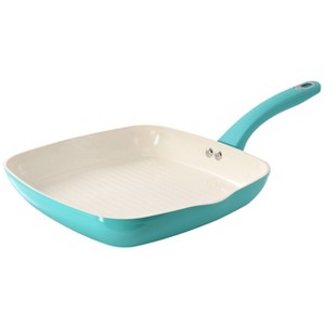 Gibson Rexford 10 Inch Ceramic Nonstick Aluminum Square Grill Pan - 1 of 4