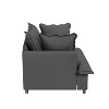 Whisen Oversized Modern Sofa Module for Modular Sectional Sofa, Wide Seat Chenille Armchair with Pillows - 4 of 4