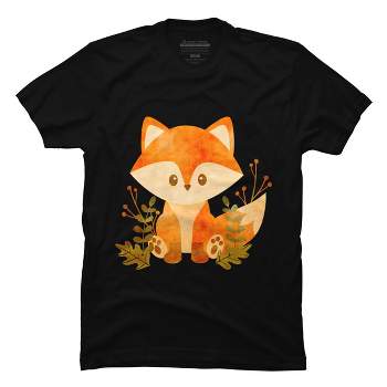 Men's Design By Humans Cute Baby Fox By stellaandgrace T-Shirt