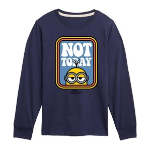 Boys' - Despicable Me Minions - Not Today Long Sleeve Graphic T-Shirt - 1 of 4