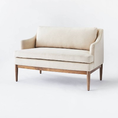 Off white deals leather loveseat