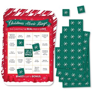 Big Dot of Happiness Christmas Movie Bingo, Christmas Party Games, Rom Com Holiday Bingo, Christmas Girls Night Bingo, Movie Night Game, Set of 18 - 1 of 4