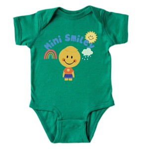 The Juniper Shop Mini Smiley Rainbow Cloud Lumi Baby Short Sleeve Bodysuit - 1 of 4