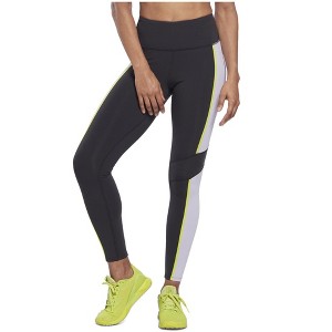 Reebok Womens High Waist Colorblock Stretch Casual Legging Pants - 1 of 1